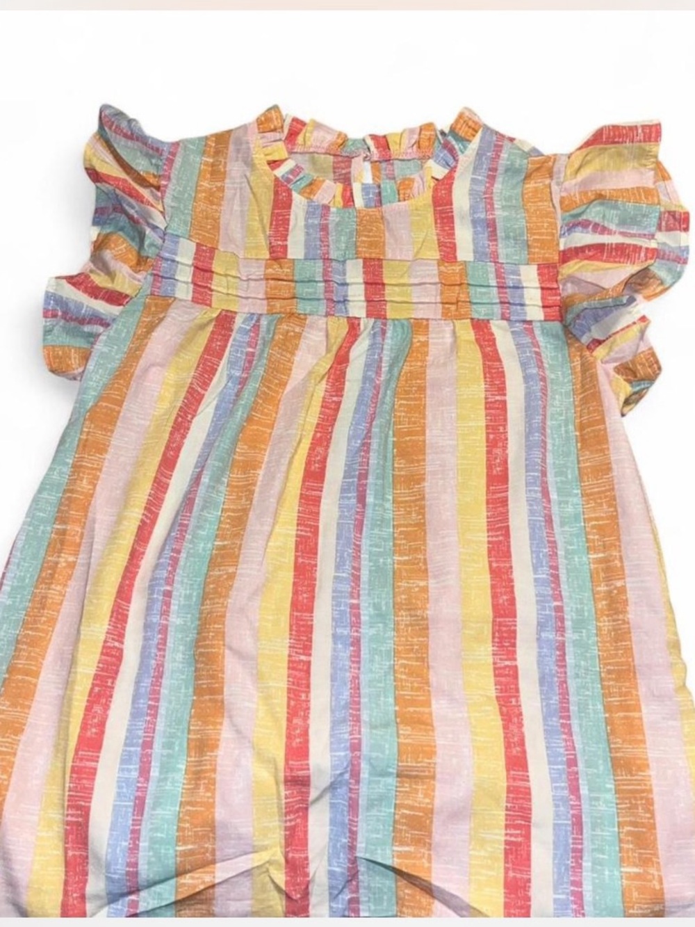 Striped Ruffle Sleeve Tank Top - Multi - Picture 3 of 6